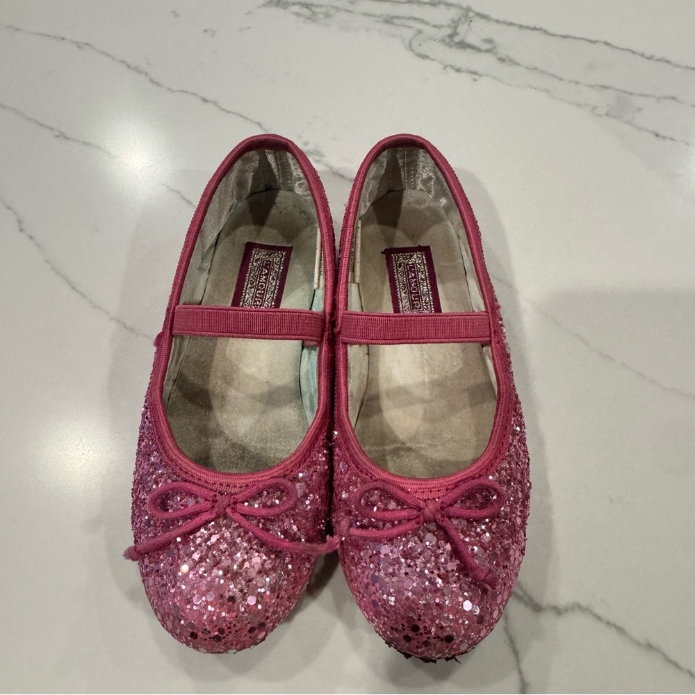 L'Amour Victoria Sparkle Glitter Flat - size 11